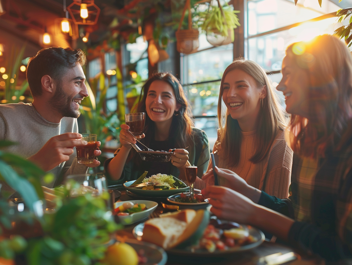 Група людей готує корисну та збалансовану їжу